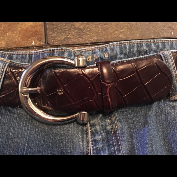 Brown genuine Italian Leather Belt - Picture 9 of 16